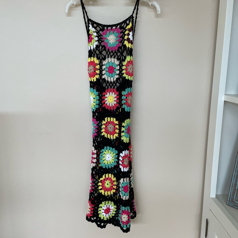 Missguided Multicolor Crochet Dress